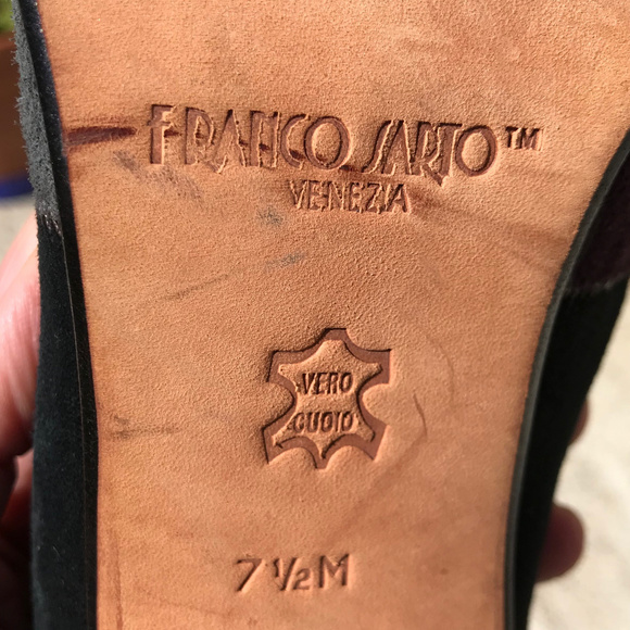 Franco Sarto suede patchwork square heels 7.5 - Picture 8 of 8
